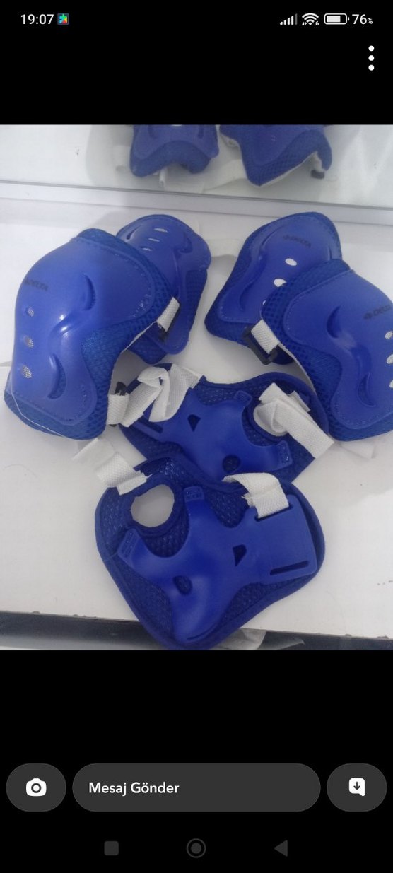 Mavi Plastik Motosiklet Dizlikleri Velcro Bantlı - Görsel 2