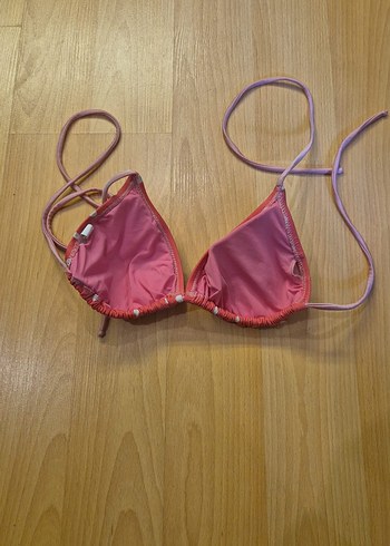 Kom Puantiyeli Pembe Bikini Üstü