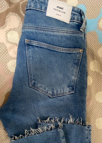 Kadın mavi viola slim straight jean - Görsel 2