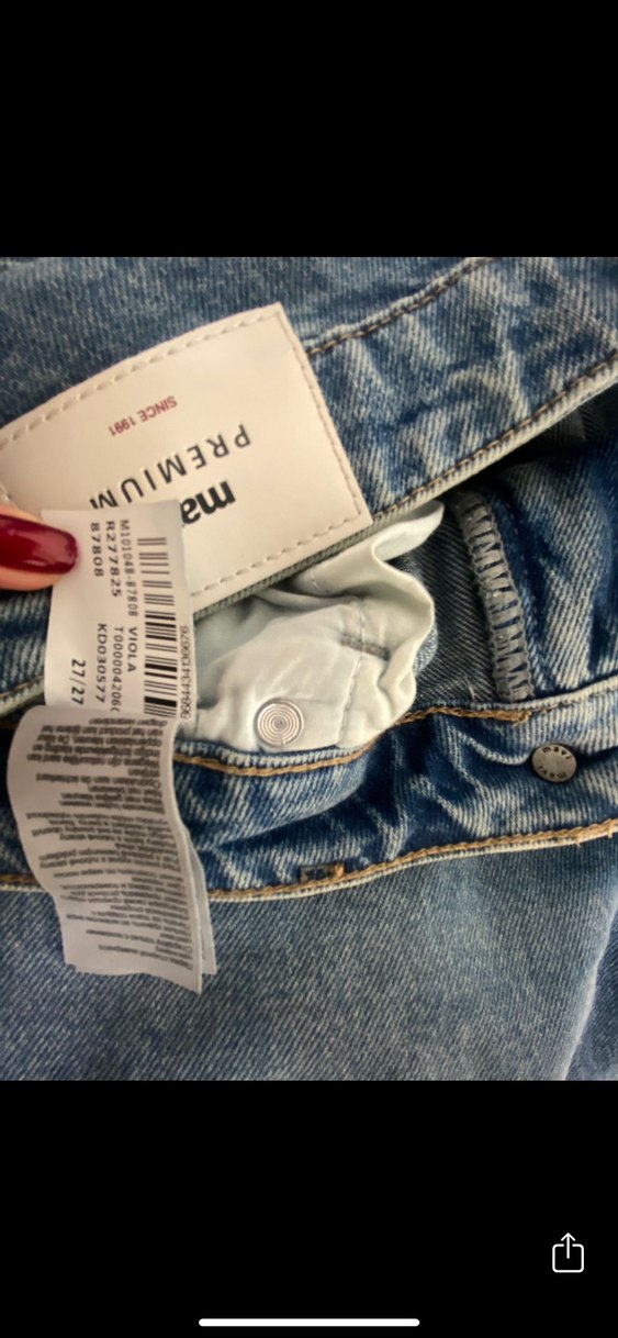 Kadın mavi viola slim straight jean - Görsel 3