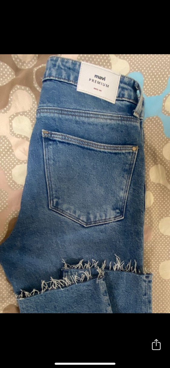 Kadın mavi viola slim straight jean - Görsel 2