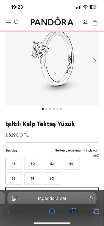 Pandora Işıltılı Kalp Yüzük