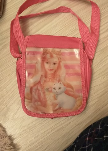 Pembe Barbie Temalı Çocuk kol çantası