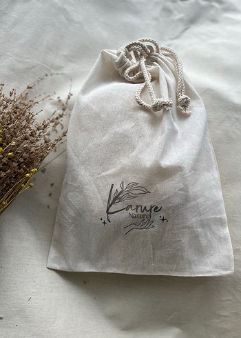 Volkanik Ponza taşı ve kabak lifi sırt keses, Ham ipek kese set. - Görsel 9