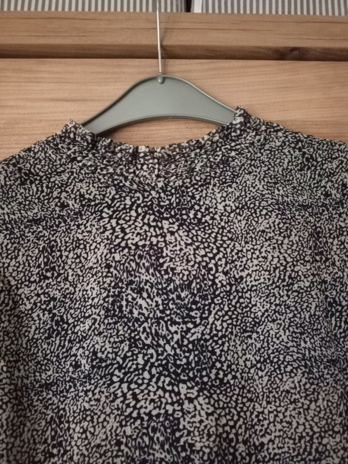 Gri Bohem Yılan Desenli Uzun Kollu Elbise - Görsel 4