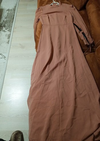 j Uzun Kollu Drapeli Kadın Elbise - Görsel 9