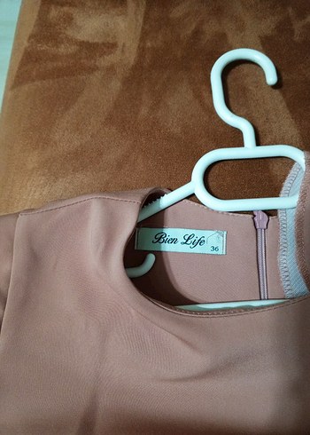 j Uzun Kollu Drapeli Kadın Elbise - Görsel 8