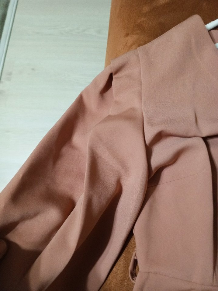 j Uzun Kollu Drapeli Kadın Elbise - Görsel 4