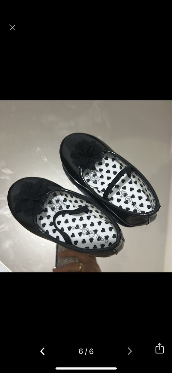 Parlak Siyah Kız Çocuk Babet Ayakkabı sıfır ürün - Görsel 5