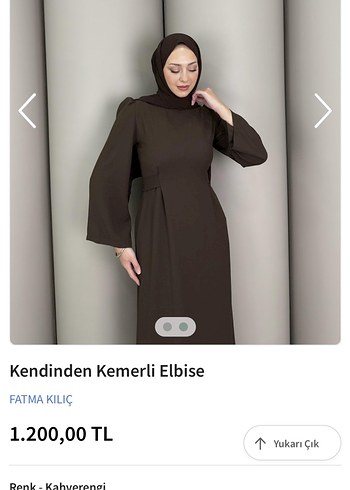 Uzun Kollu Koyu Kahverengi  Elbise - Görsel 3