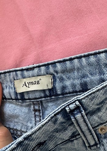 Mavi Bol Kesim Midi Denim Kadın Pantolon - Görsel 4