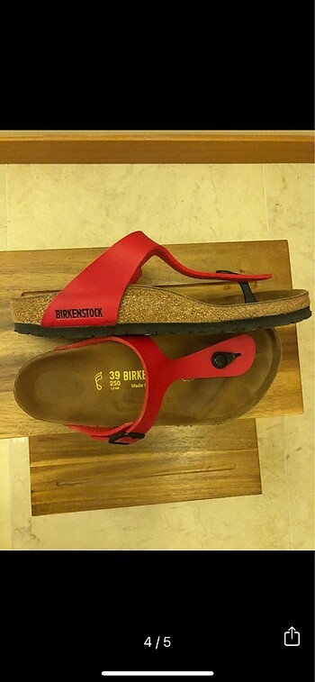 39 Beden kırmızı Renk Orijinal terlik BIRKENSTOCK