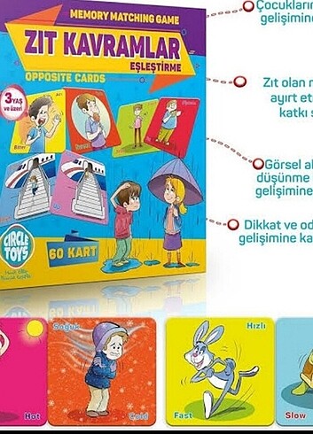 Diğer 3 lü eğitici kartlar görsel eğlence seti
