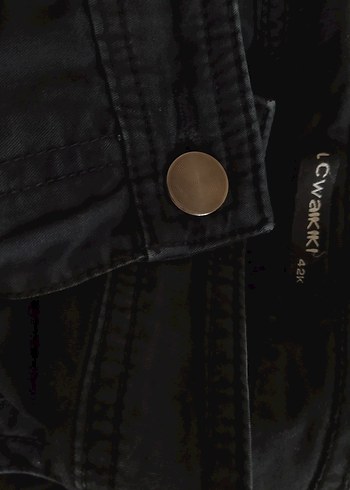 Siyah Midi Kot Etek - Görsel 2