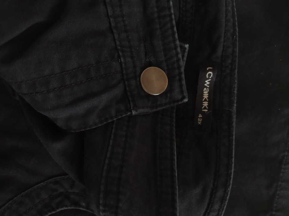 Siyah Midi Kot Etek - Görsel 2