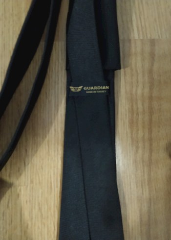 Düz Siyah Erkek Kravat - Görsel 2