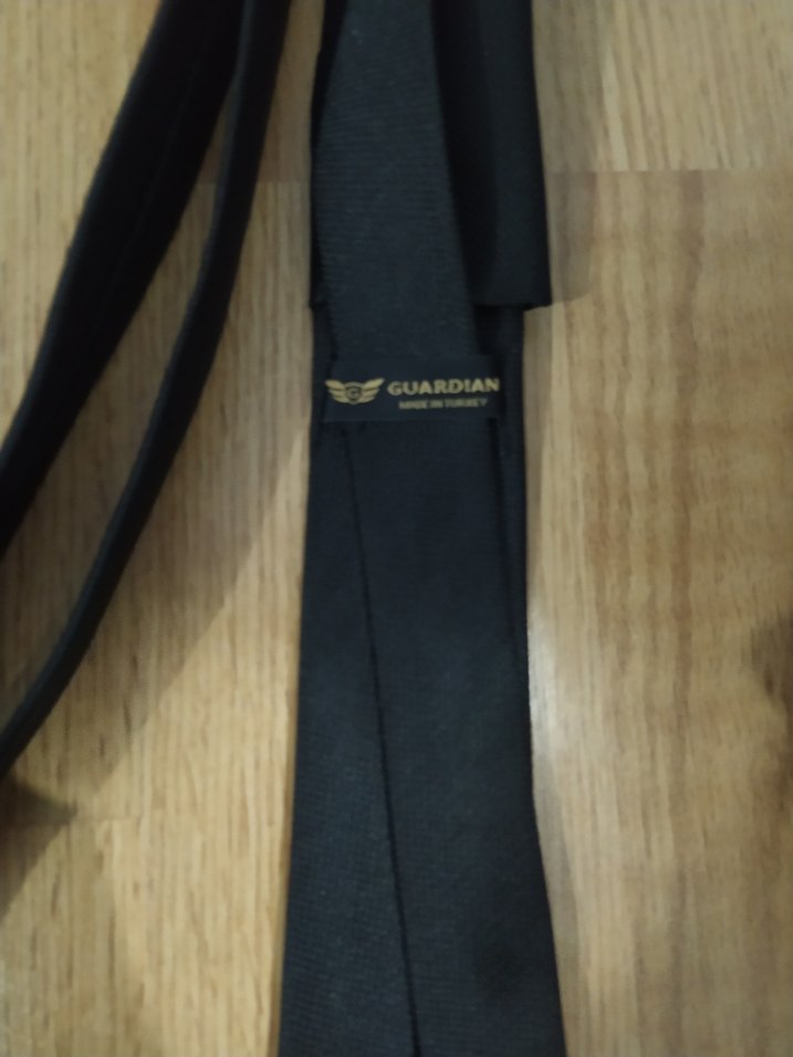 Düz Siyah Erkek Kravat - Görsel 2