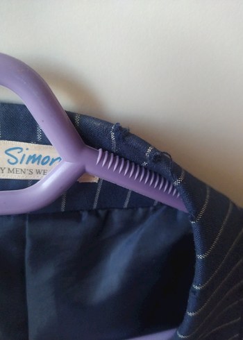 Mavi Çizgili Erkek Takım Ceketi - Görsel 3