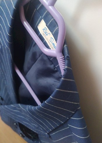 Mavi Çizgili Erkek Takım Ceketi - Görsel 4