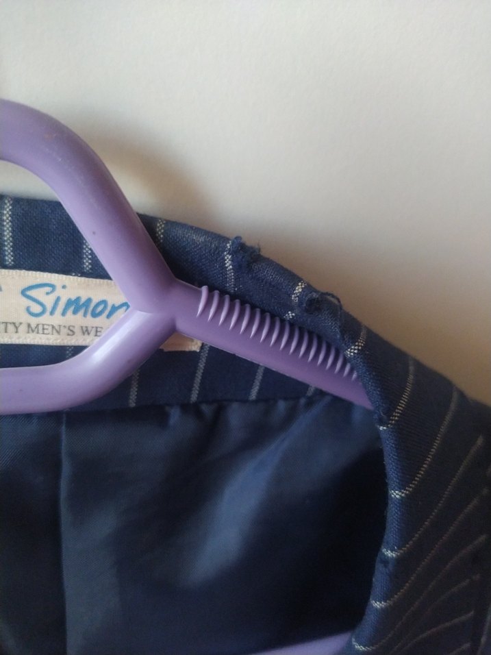 Mavi Çizgili Erkek Takım Ceketi - Görsel 3