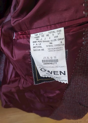 Bordo Vintage Yün Erkek Ceket - Görsel 2