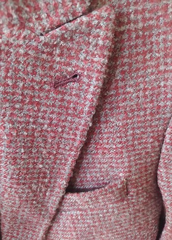 Bordo Vintage Yün Erkek Ceket - Görsel 3