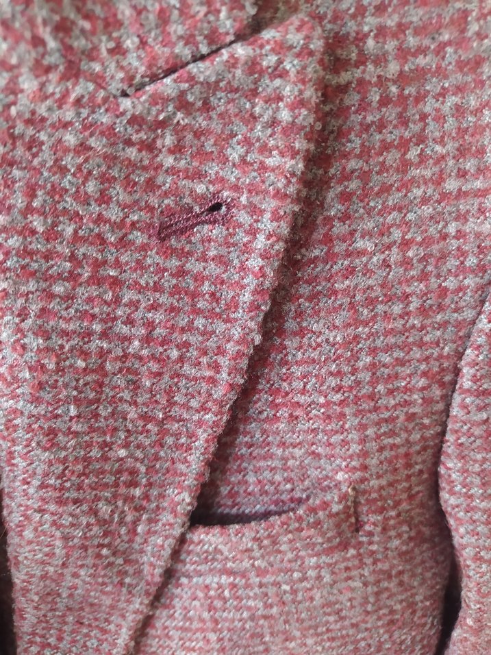 Bordo Vintage Yün Erkek Ceket - Görsel 3