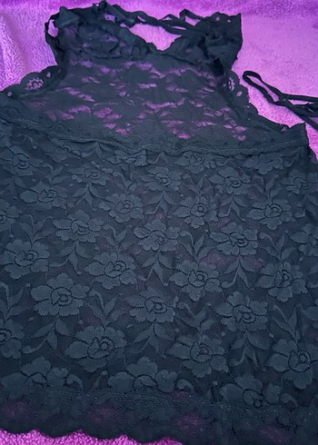 Siyah Desenli Gotik Midi Kadın Gecelik - Görsel 3