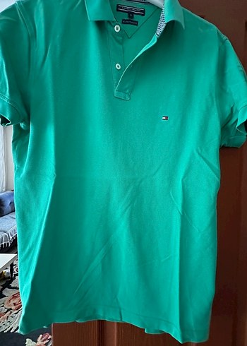 Tommy hılfıger Erkek Yeşil Pamuklu Polo Tişört