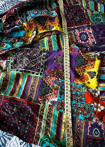 xl Beden çeşitli Renk Çok Renkli Bohem Kadın Kumaş Pantolon