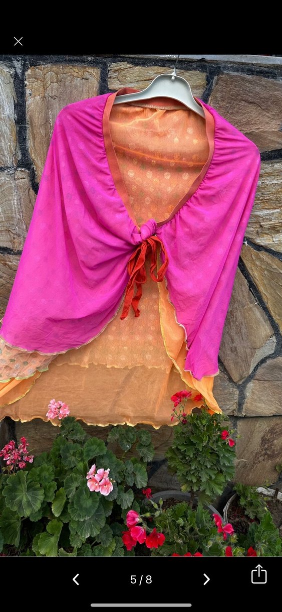 Pembe Bağlamalı Mini Pareo - Görsel 5