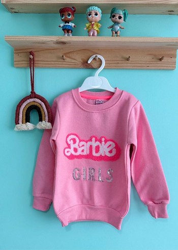 Pembe Barbie Kız Çocuk Sweatshirt