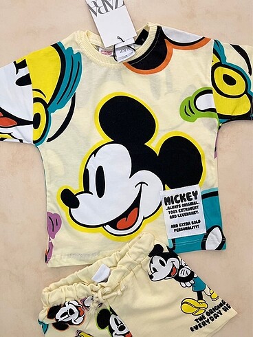 3 Yaş Beden Zara mickey mouse takım 2-3-4-5 yas