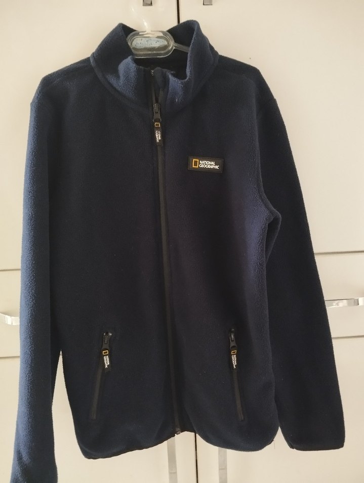 National geographic unisex çocuk Lacivert Fermuarlı Polar Ceket - Görsel 3