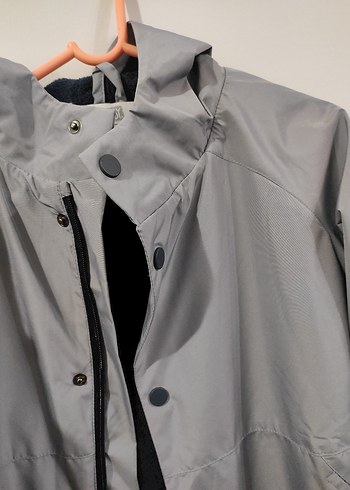 Gri Erkek Çocuk Yağmurluk ceket - Görsel 7