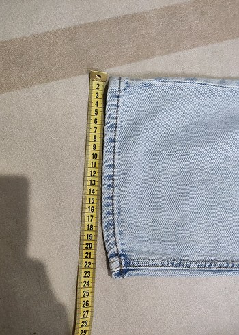 Kadın Mavi  Bol Kesim Midi Kot Pantolon - Görsel 5