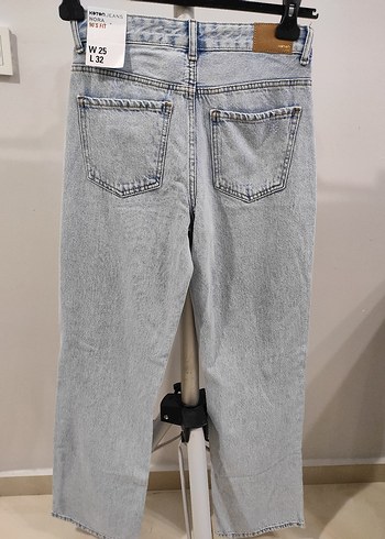 Kadın Mavi  Bol Kesim Midi Kot Pantolon - Görsel 2