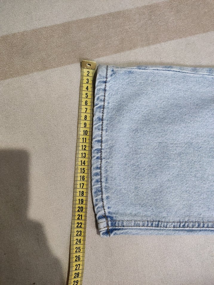 Kadın Mavi  Bol Kesim Midi Kot Pantolon - Görsel 5