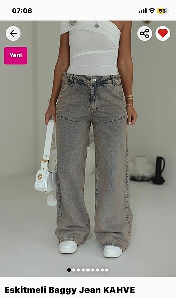 Eskitmeli baggy jean