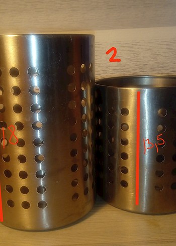 IKEA Parlak Gri Metal Çatal Kaşık Kutusu - Görsel 2