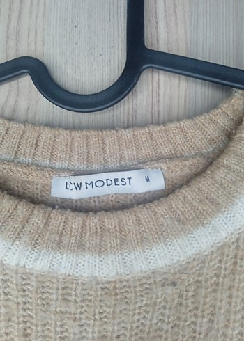 Bej Triko Uzun Kollu Kadın Kazak - Görsel 2