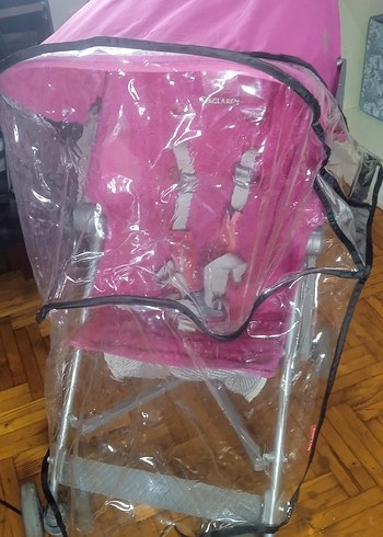 Pembe Maclaren Bebek Arabası Gri Detaylı - Görsel 4