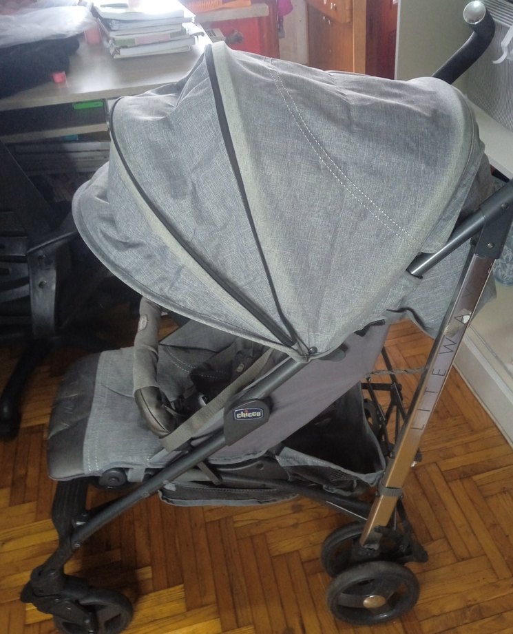 Gri Chicco Bebek Arabası - Görsel 2