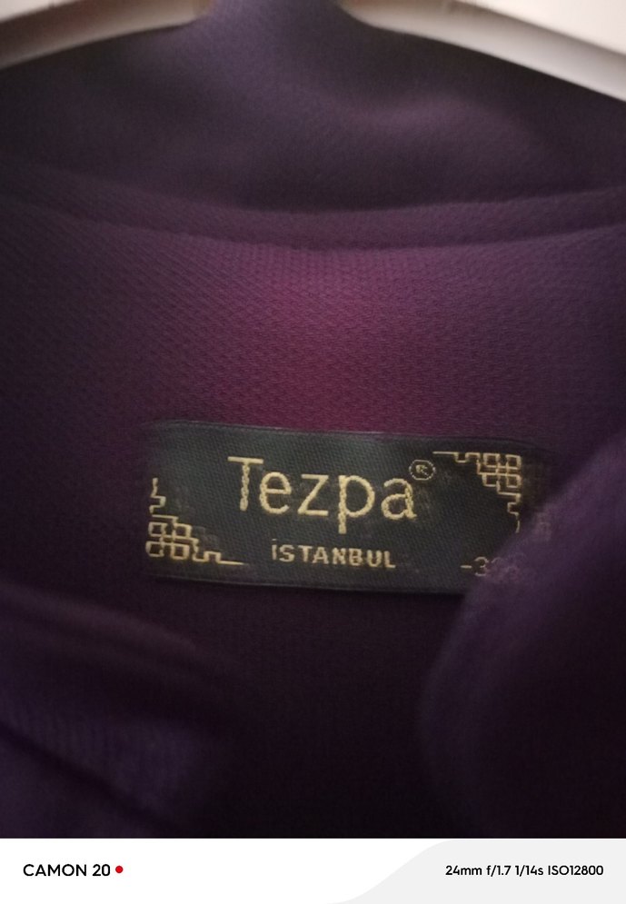 bordo Yüksek Yakalı Uzun Kollu Uzun ferace - Görsel 2