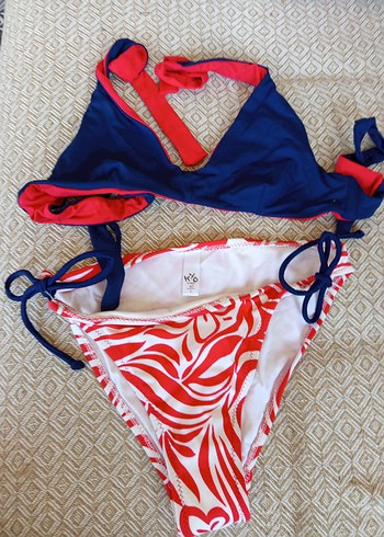 Diğer Çift taraflı Desenli Strappy Bikini