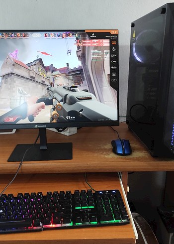 23.8 inç Siyah Monitör OYUNCU MAKİNE DDR 4 - Görsel 4