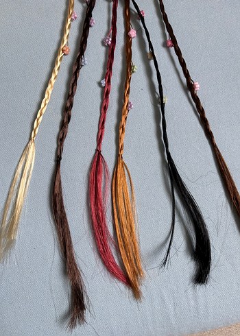 Bohem Çok Renkli Püsküllü Saç Aksesuarı - Görsel 5