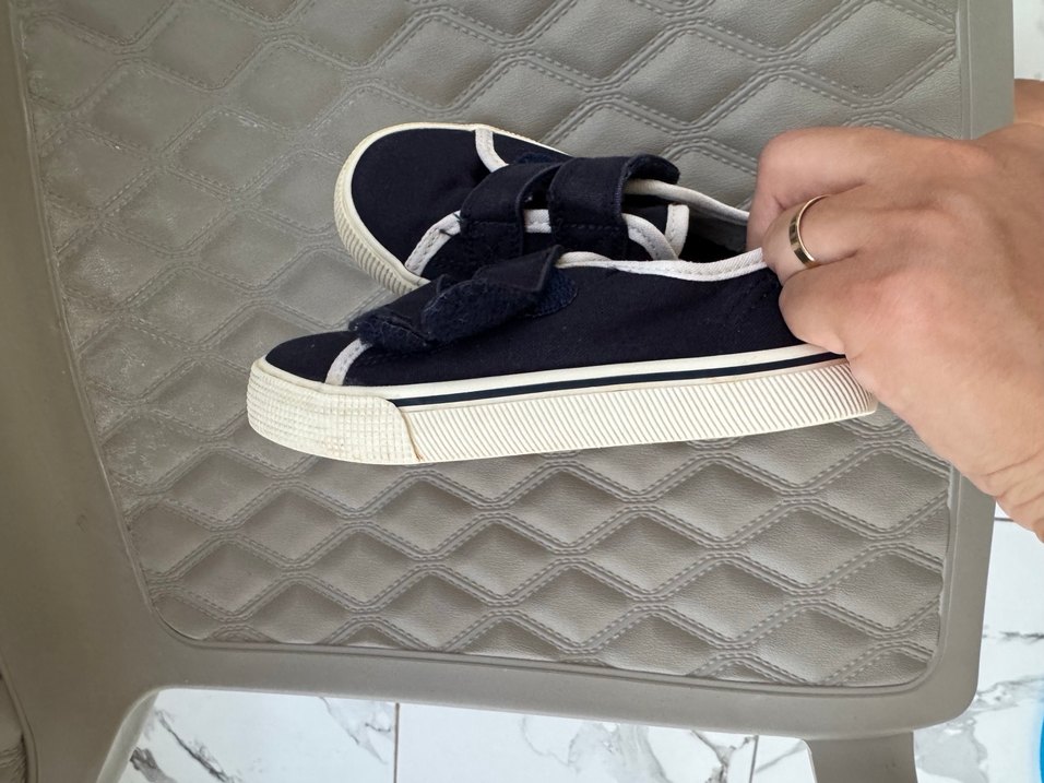 Mavi Gri Erkek Çocuk Spor Ayakkabı Velcro - Görsel 4