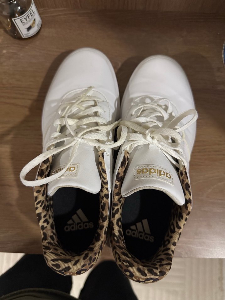 Beyaz Zebra Desenli Platform Bağcıklı Kadın Spor Ayakkabı - Görsel 2