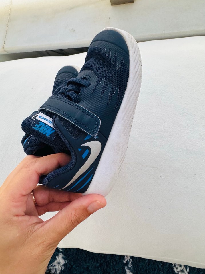 Erkek Çocuk Lacivert Cırtcırtlı Spor Ayakkabı - Görsel 2